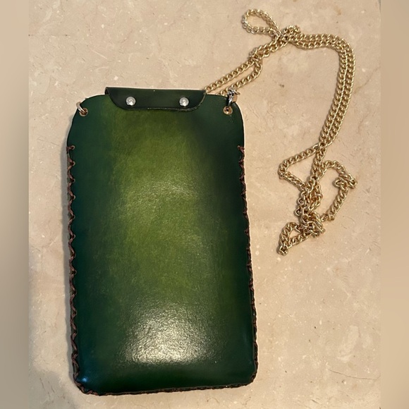 Green, leather, Owl purse. 7x4” - Picture 2 of 12